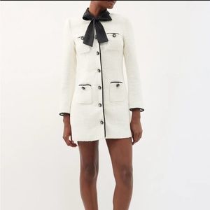 SELF-PORTRAIT
Pussybow bouclé mini dress